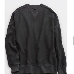 Aerie Big Chill Textured Crew Sweatshirt